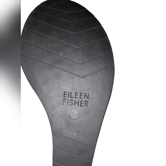 Eileen Fisher Womens size 8.5 waxed suede open toe black booties - Picture 8 of 10